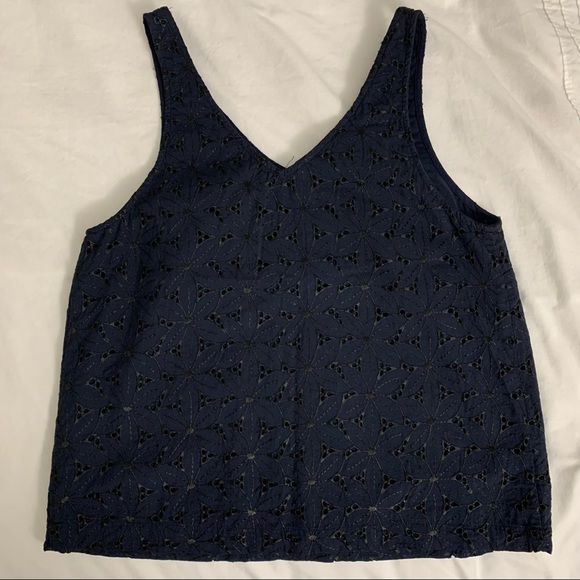 A New Day—Navy and Black Eyelet Tank Top—Size XS - Picture 8 of 10
